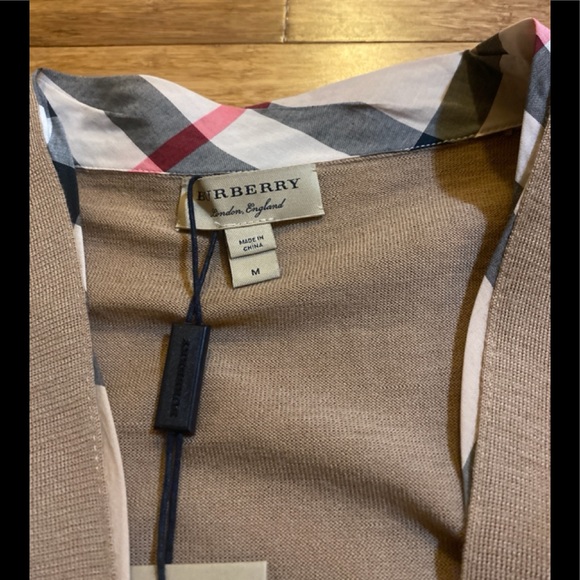 Burberry wool Cardigan With Decorative Inserts size M - Picture 3 of 5